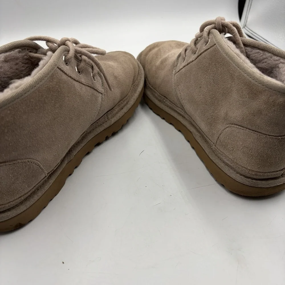 UGG Neumel Boots Beige Tan Suede Sheepskin Chukka Ankle Shoes Men's Size 11